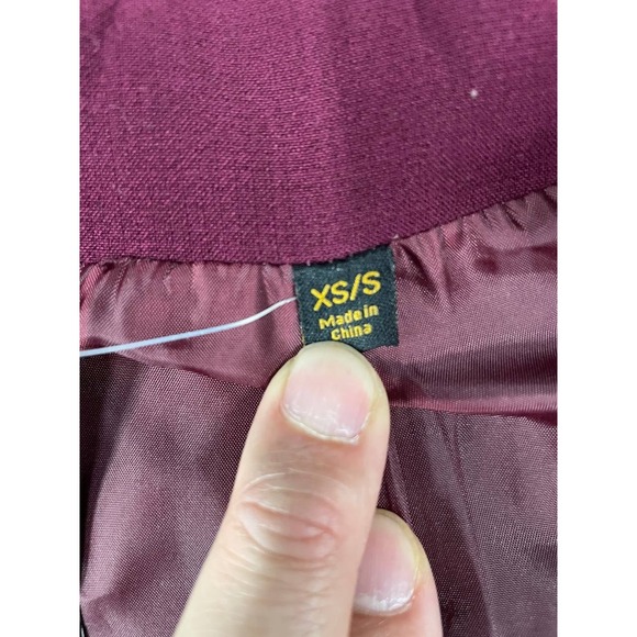 IMAN Collar Cape Poncho Womens XS/Small Burgundy NWT - Picture 4 of 6